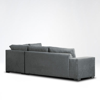 Sala Rinconera Kyara Microfibra Gris Plomo