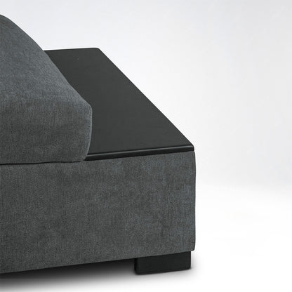 Sala Rinconera Kyara Microfibra Gris Plomo