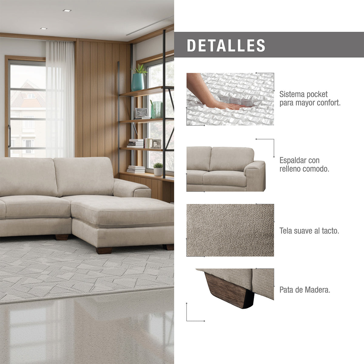 Rinconero Verona microfibra beige
