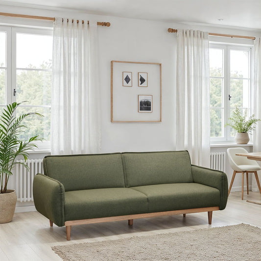 SOFA CAMA KAMIL   MICROFIBRA VERDE OLIVA