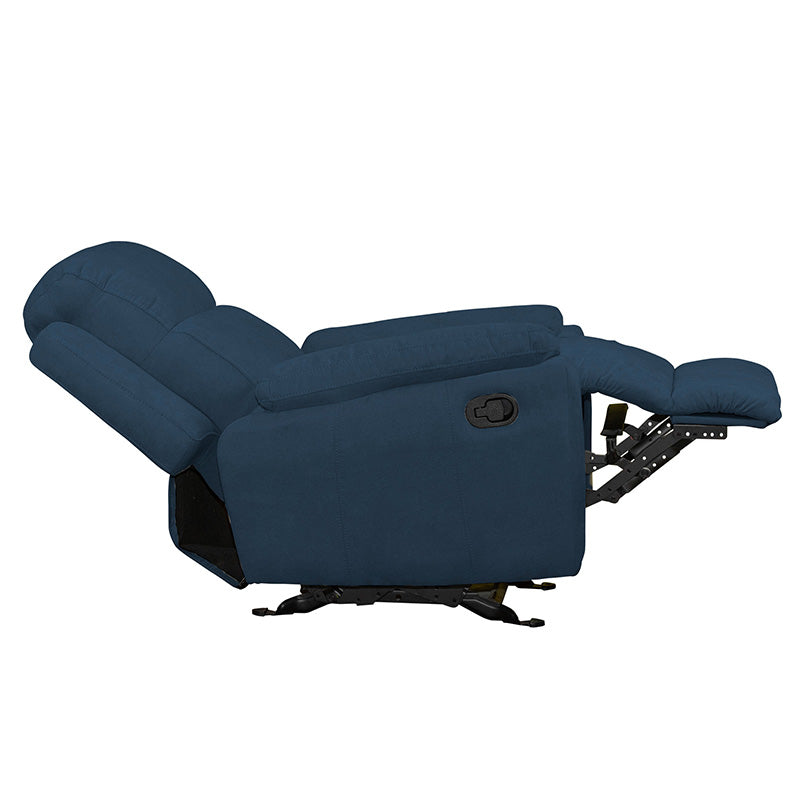 Silla reclinable estática marsella en microfibra azul