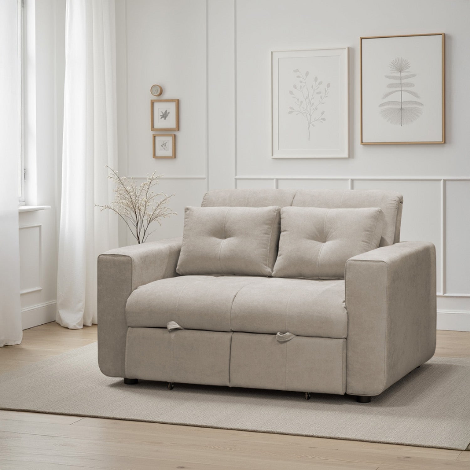Sofá cama bourbon 1.10 microfibra Camel