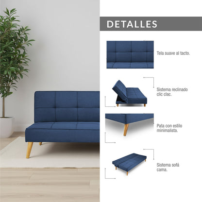 Sofa cama new dax microfibra Azul