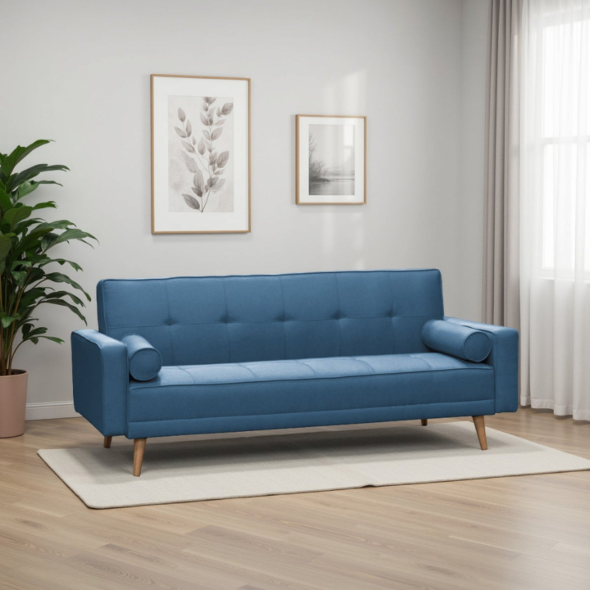 Sofa cama jack microfibra azul