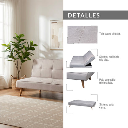 Sofá cama new Dax microfibra Taupe