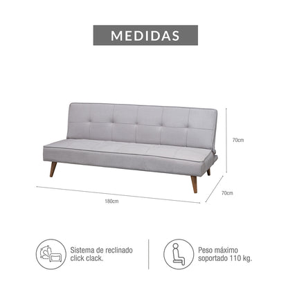 Sofá cama new Dax microfibra Taupe
