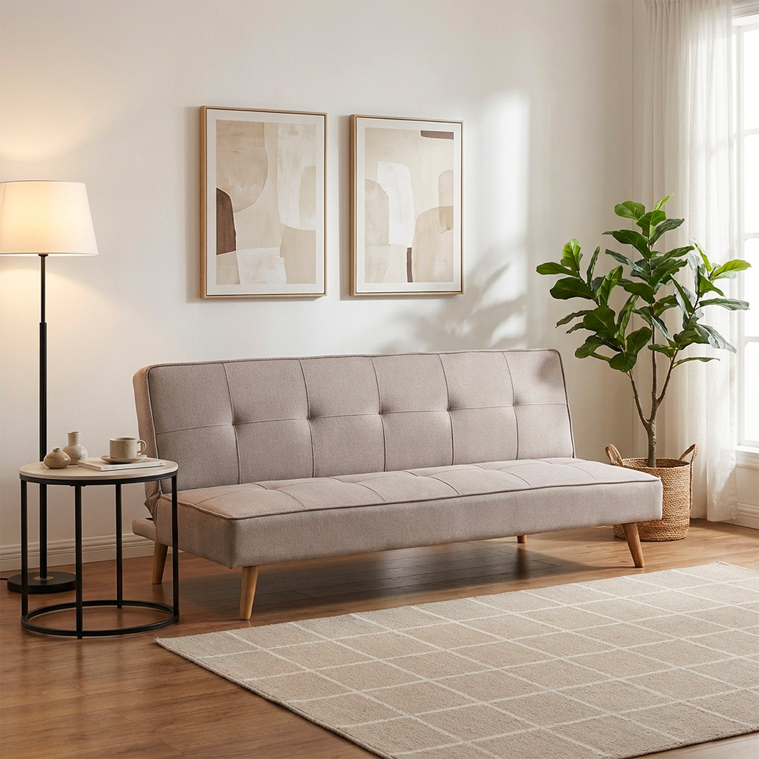 Sofá cama new Dax microfibra Taupe