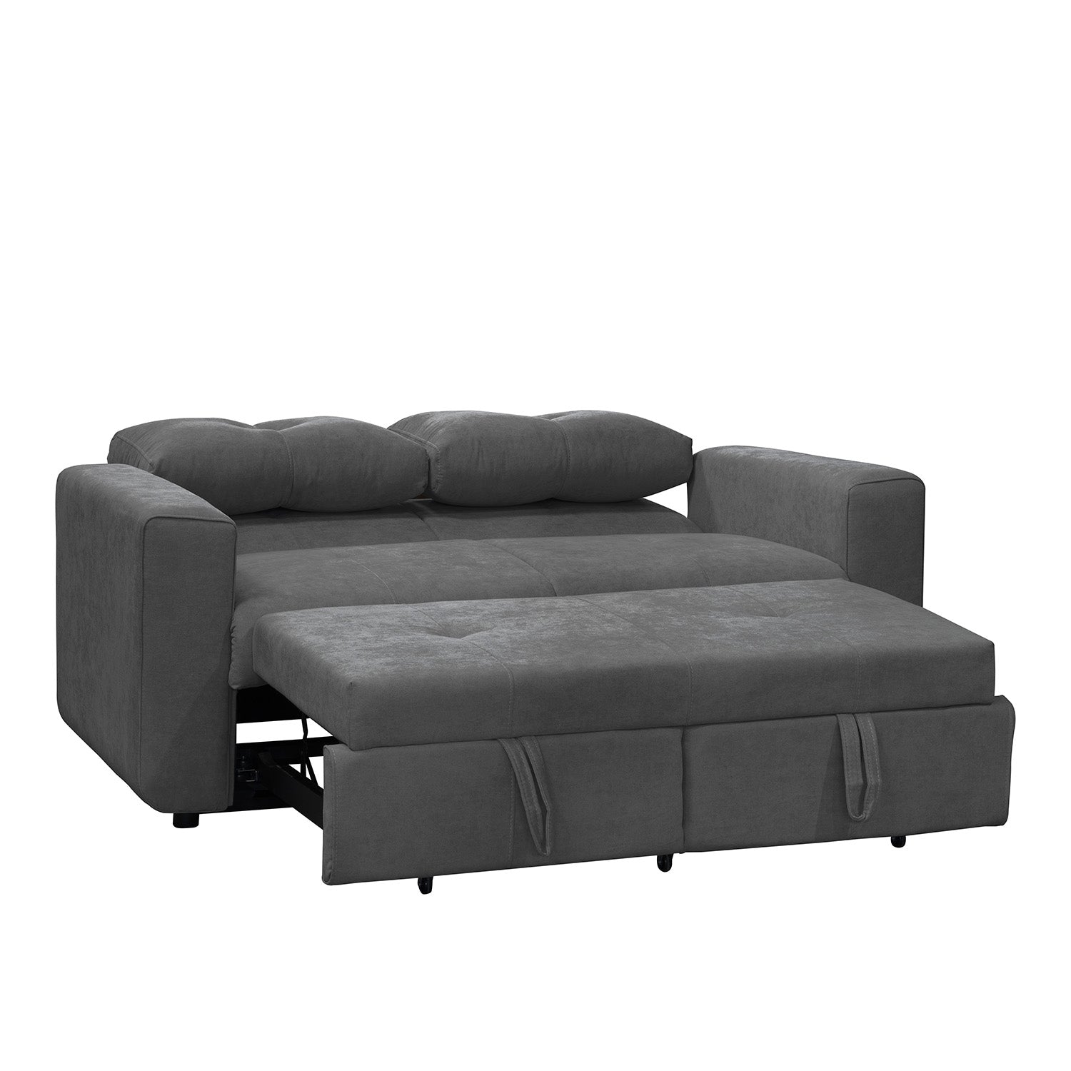 Combo Sofá cama Bourbon 140 gris plomo + Rec. Alexa Micf. Gris Plomo