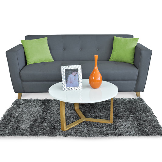 SOFÁ 3 PUESTOS SEUL  MICROFIBRA GRIS PLOMO