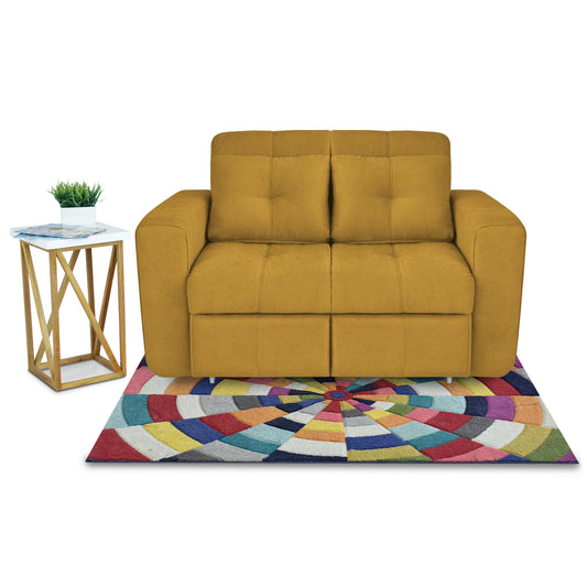 SOFA CAMA BOURBON 1.10  MICROFIBRA MOSTAZA