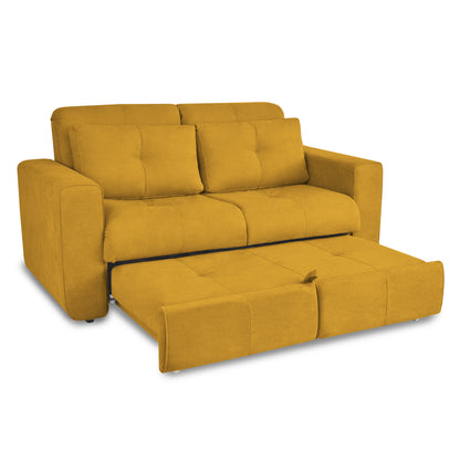 SOFA CAMA BOURBON 1.40  MICROFIBRA MOSTAZA