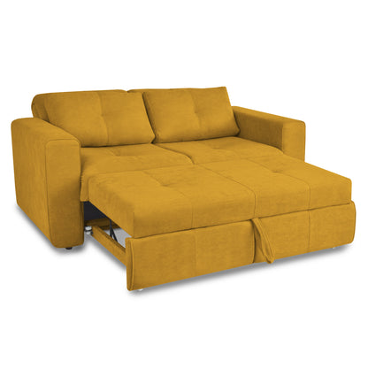 SOFA CAMA BOURBON 1.40  MICROFIBRA MOSTAZA