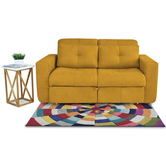 SOFA CAMA BOURBON 1.40  MICROFIBRA MOSTAZA
