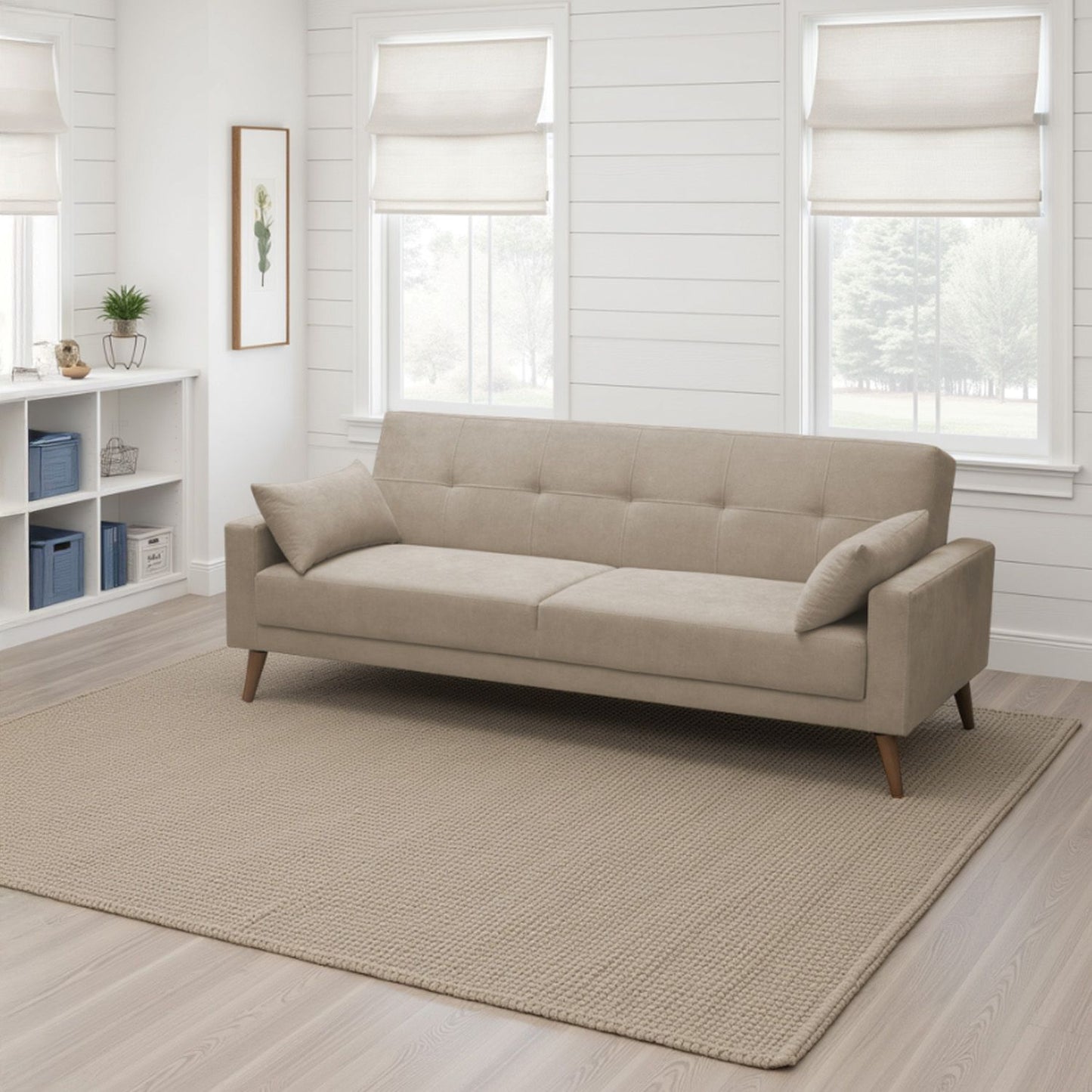 SOFA CAMA TOVIC  MICROFIBRA CAMEL