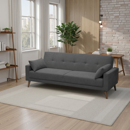 SOFA CAMA TOVIC  MICROFIBRA PLOMO