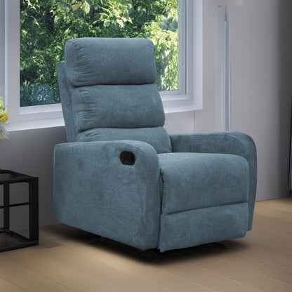 SILLA RECLINABLE ESTÁTICA PEKIN  1 PUESTO  MICROFIBRA INDIGO