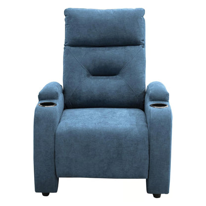 SILLA RECLINABLE LOGAN 1 PUESTO ESTATICO MICROFIBRA AZUL