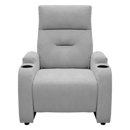 SILLA RECLINABLE LOGAN 1 PUESTO ESTATICO MICROFIBRAPLATA