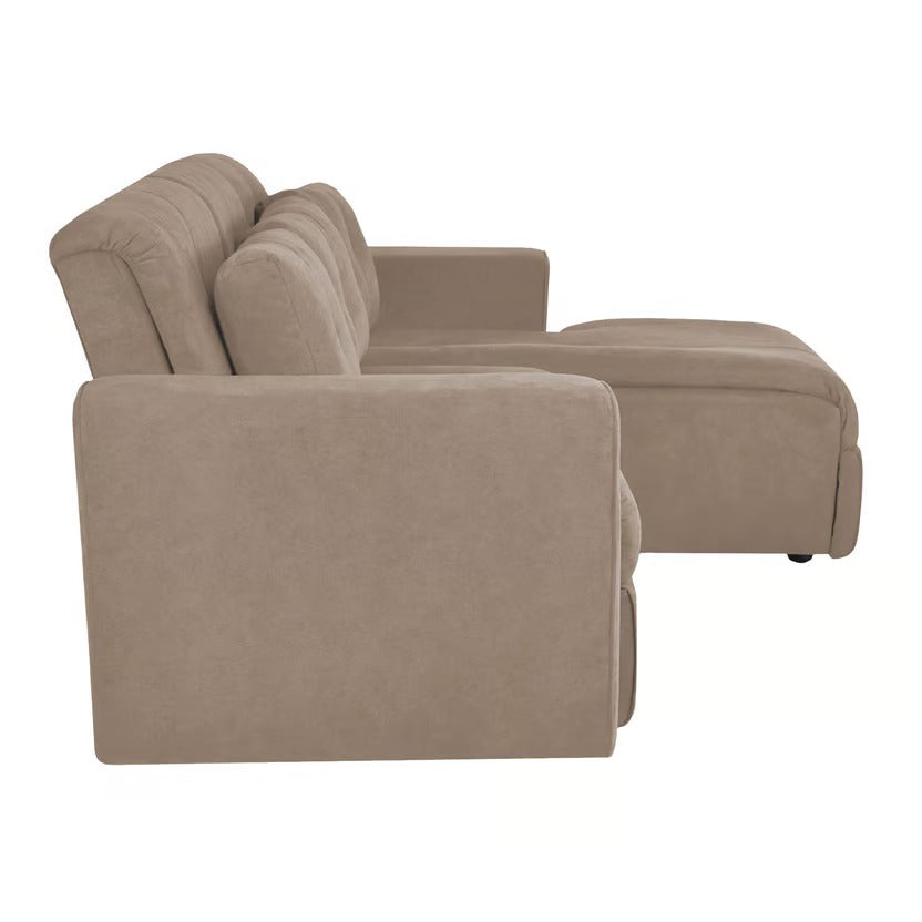 Sofá cama rinconero bourbon microfibra camel