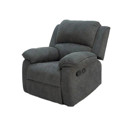 SILLA RECLINABLE MECEDORA BROOKLYN  MICROFIBRA. GRIS PLOMO