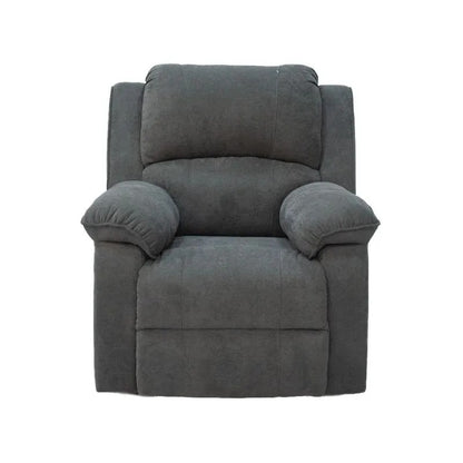 SILLA RECLINABLE MECEDORA BROOKLYN  MICROFIBRA. GRIS PLOMO