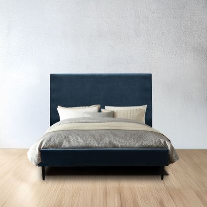 CAMA TAPIZADA BERLIN 140X190 ZULIA AZUL