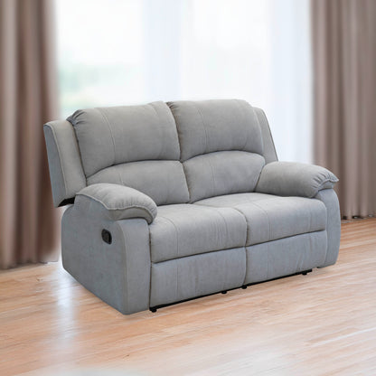 SOFA REC BROOKLYN 2 PTOS ESTATICO USB MICROFIBRA PLATA