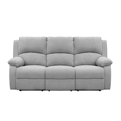 SOFA REC BROOKLYN 3 PTOS ESTATICO USB MICROFIBRA  PLATA