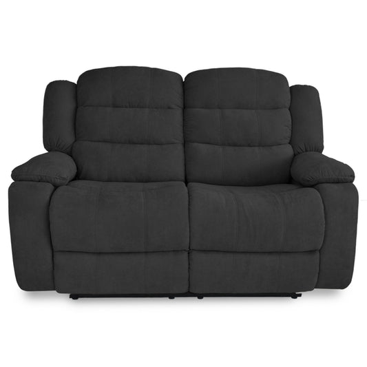 SOFA RECLINABLE GRAND 2 PUESTOS  MICROFIBRA GRIS PLOMO