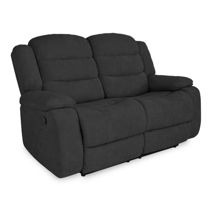 SOFA RECLINABLE GRAND 2 PUESTOS  MICROFIBRA GRIS PLOMO