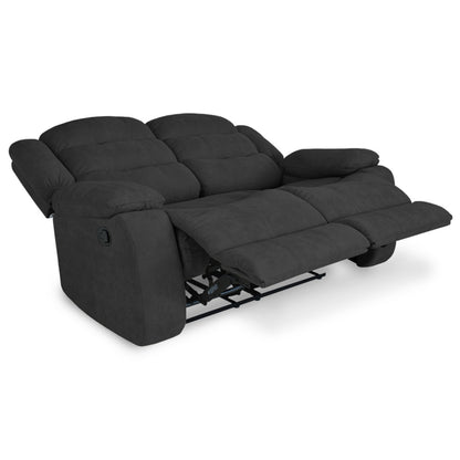 SOFA RECLINABLE GRAND 2 PUESTOS  MICROFIBRA GRIS PLOMO