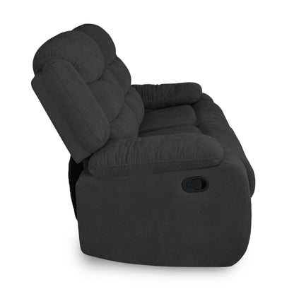 SOFA RECLINABLE GRAND 2 PUESTOS  MICROFIBRA GRIS PLOMO