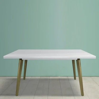 MESA COMEDOR 6 PUESTOS REGINABLANCO PERLA  CHAMPAN