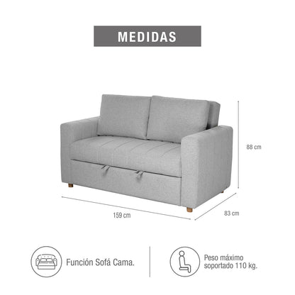 SOFA KENIA  MICROFIBRA GRIS