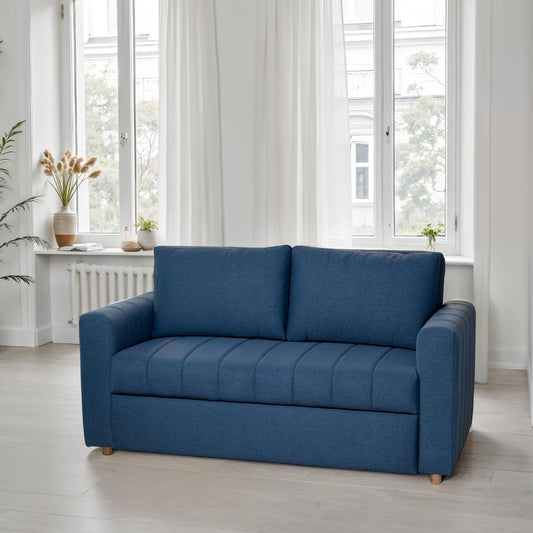SOFA CAMA KENIA  140  MICROFIBRA AZUL