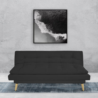 SOFA CAMA NANTES MICROFIBRA  GRIS OSCURO