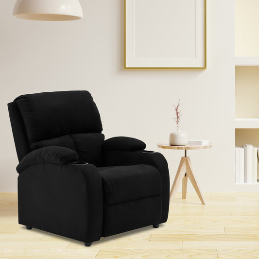 SILLA RECLINABLE AMBER  ESTATICA MICROFIBRA NEGRO