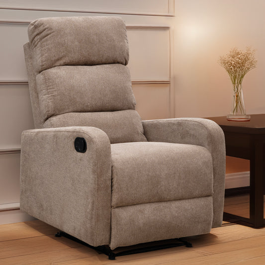 SILLA RECLINABLE ESTÁTICA PEKIN  1 PUESTO  MICROFIBRA TAUPE