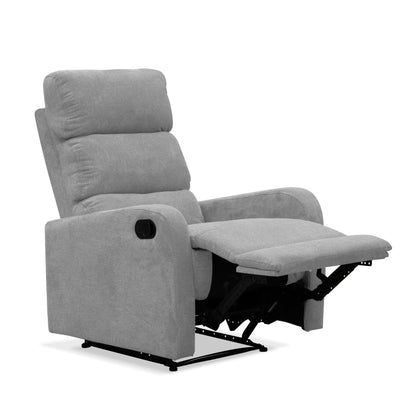 SILLA RECLINABLE ESTÁTICA PEKIN  1 PUESTO  MICROFIBRA PLATA