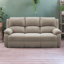 SOFA REC BROOKLYN3 PTOS ESTATICO USB MICROFIBRA  CAMEL