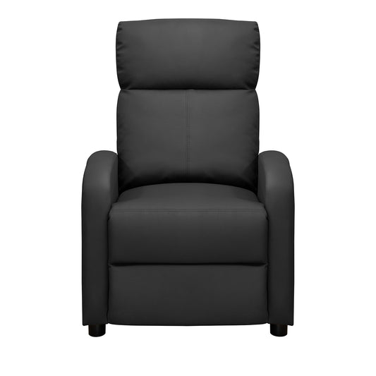SILLA RECLINABLE DALY 1 PUESTO ESTATICO SINTETICO NEGRO