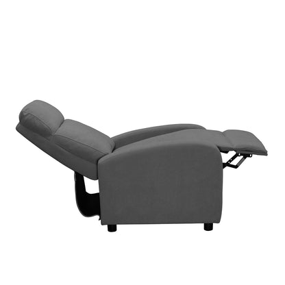 SILLA RECLINABLE DALY 1 PUESTO ESTATICO MICROFIBRA GRIS