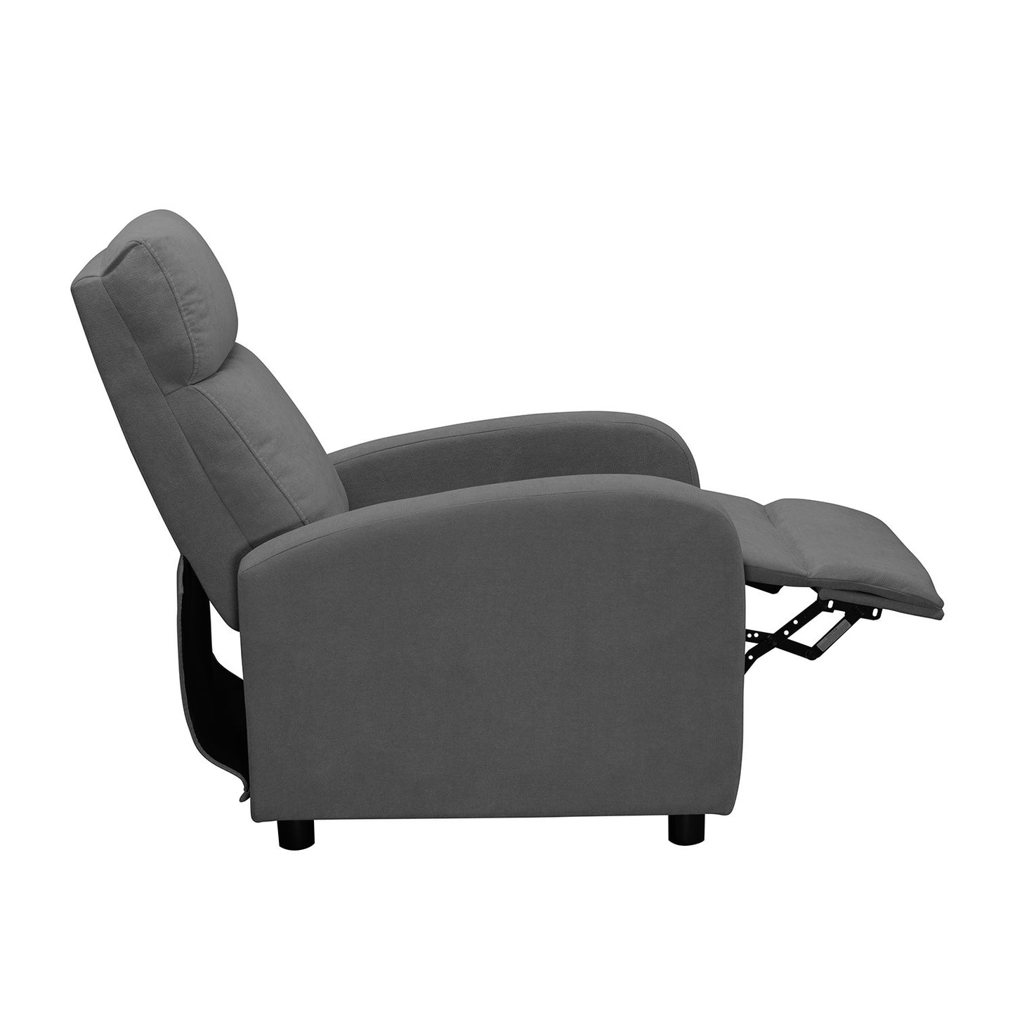 SILLA RECLINABLE DALY 1 PUESTO ESTATICO MICROFIBRA GRIS