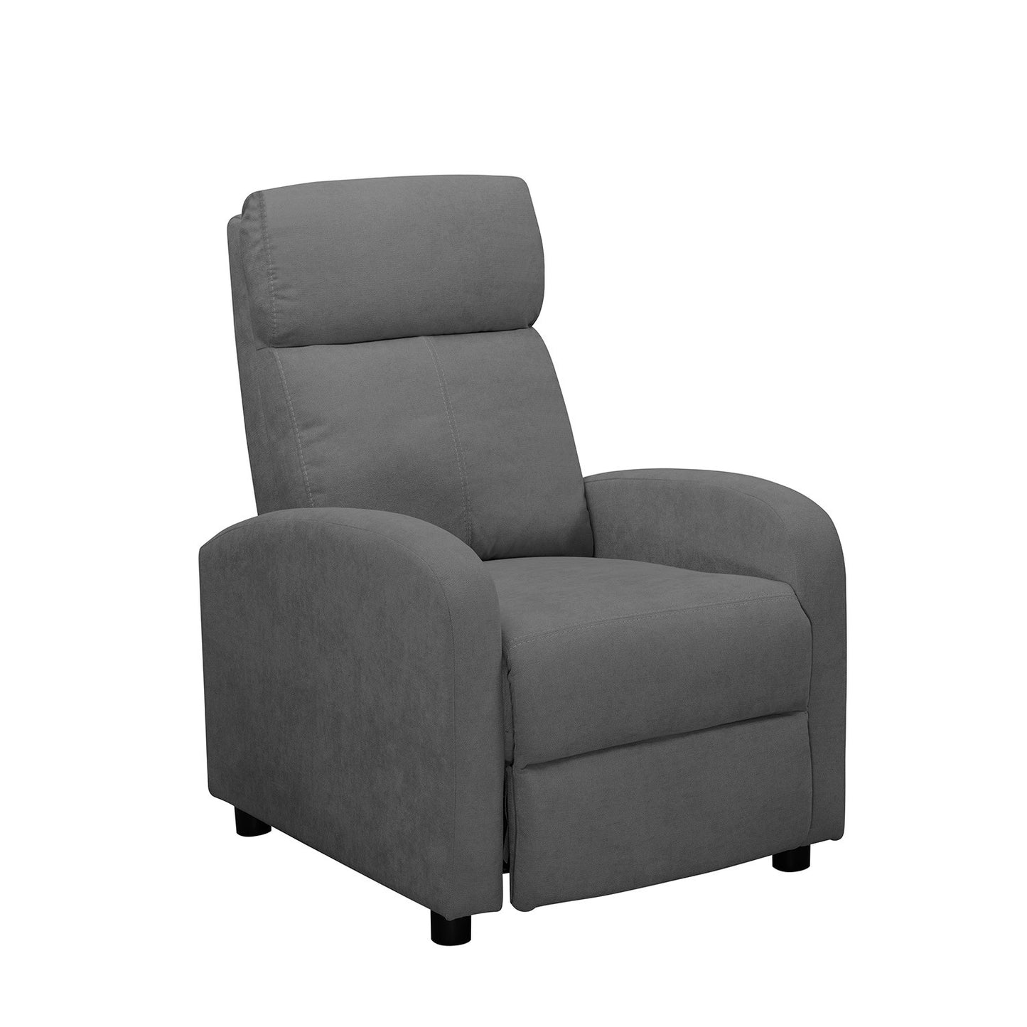 SILLA RECLINABLE DALY 1 PUESTO ESTATICO MICROFIBRA GRIS
