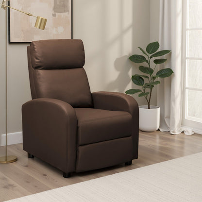 Silla reclinable daly 1 puesto estatico sintetico chocolate