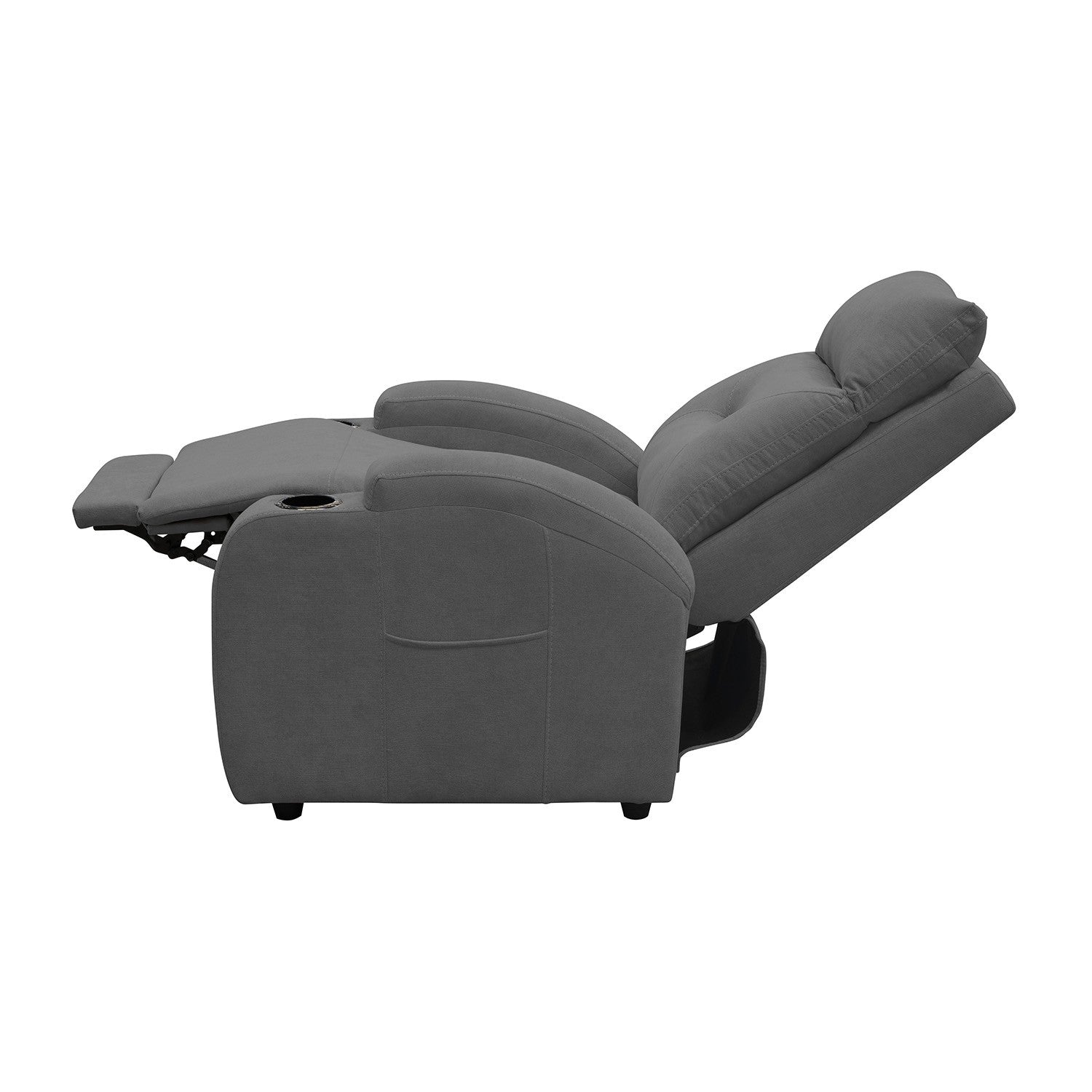 Silla reclinable logan 1 puesto estatico microfibra gris
