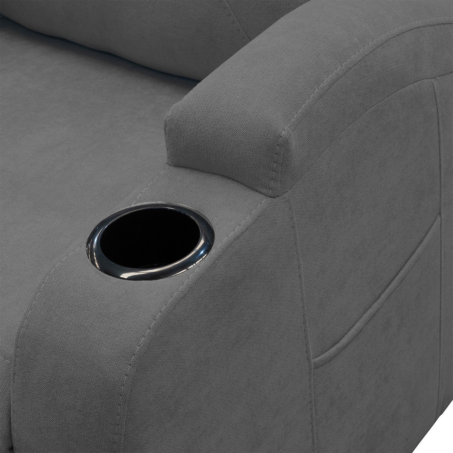 Silla reclinable logan 1 puesto estatico microfibra gris