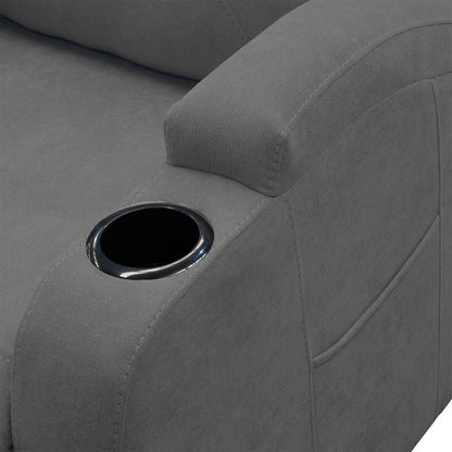 Silla reclinable logan 1 puesto estatico microfibra gris