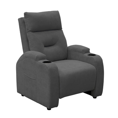 Silla reclinable logan 1 puesto estatico microfibra gris