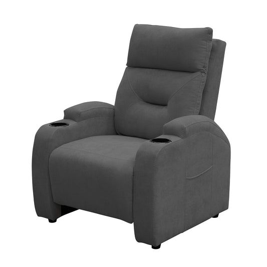 SILLA RECLINABLE LOGAN 1 PUESTO ESTATICO MICROFIBRA GRIS